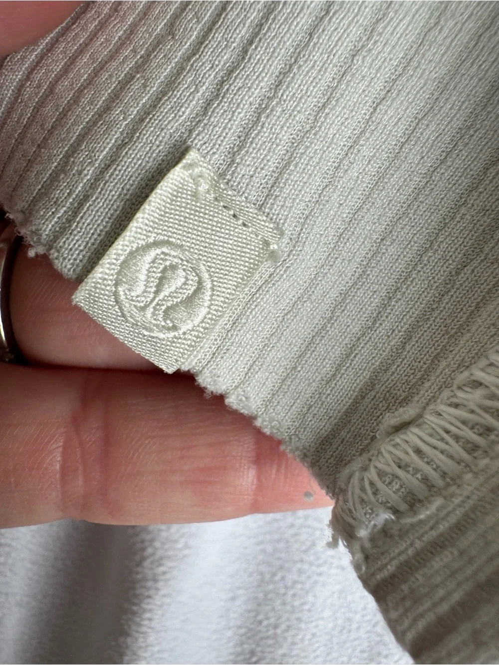 Lululemon‎ Ribbed Softstreme Belted Wrap Cream Bone Women 6 Pockets W3GS7S cozy